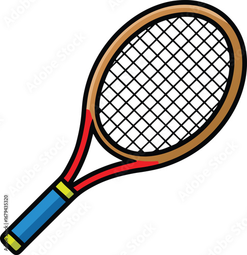 Tennis ball and tennis racket sports icon tennis logo vector illustration of sports
