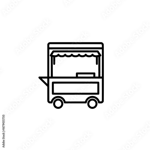 Food cart with transparent background