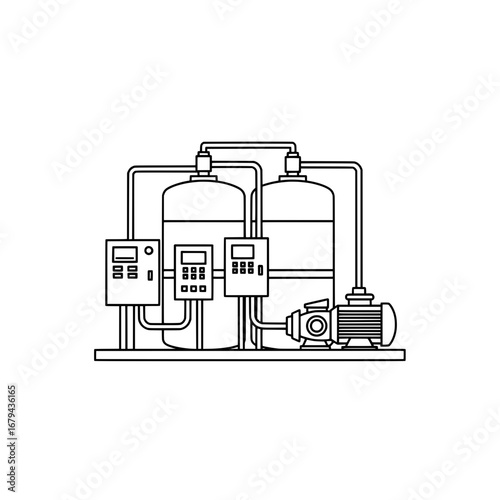 Water filtration system with transparent background