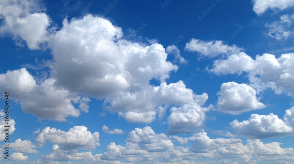 Obraz premium Gentle Cloud Cover in Clear Skies
