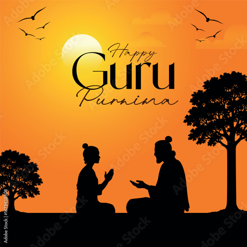 guru purnima vector background with guru