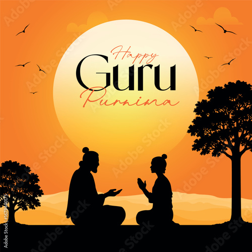 guru purnima vector background with guru