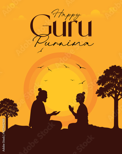 guru purnima vector background with guru