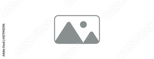 Simple image placeholder picture in a minimalist, flat design style