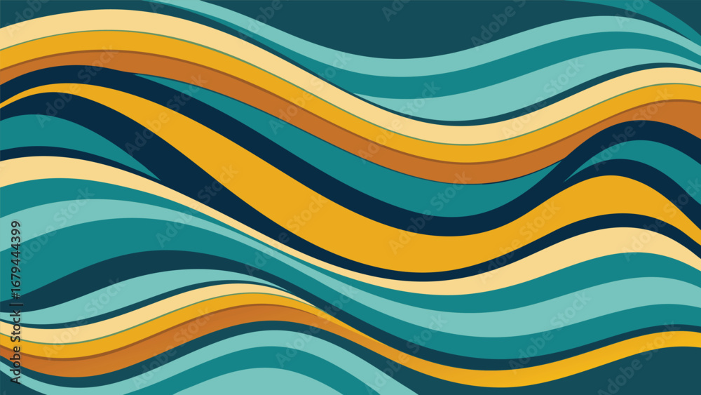 Fototapeta premium Seamless Modern Wave Line Abstract Design.