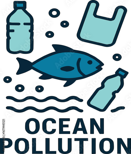 Marine life suffers from plastic waste ocean pollution environmental impact