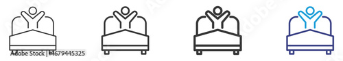 Wake Up Icon Set Vectors Illustration with Outline Style Variation  
