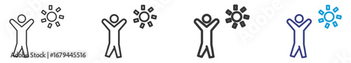 Wake Up Icon Set Vectors Illustration with Outline Style Variation  