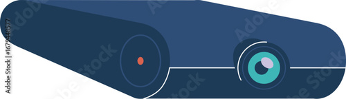 Portable car dvr camera vector illustration
