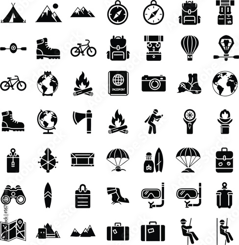 Collection of graphic design and multimedia icons