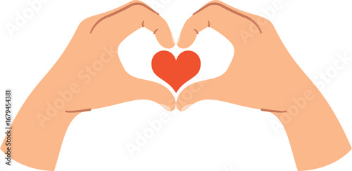 Romantic love hands symbol vector illustration