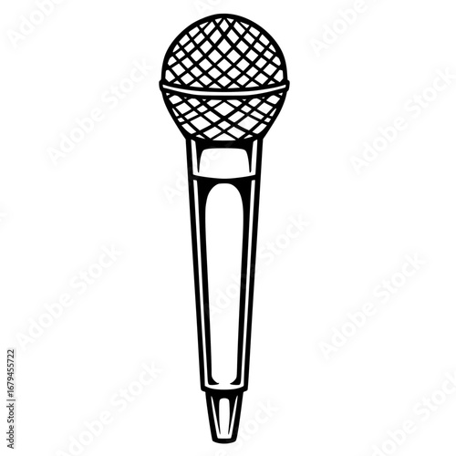 Microphone hand drawing style