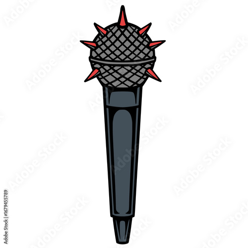 Microphone hand drawing style