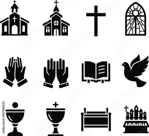 Climate change and renewable energy icons for environmental awareness