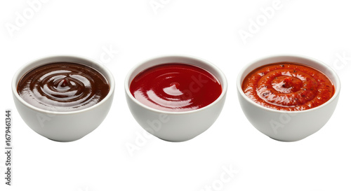 Fotografía Isolated Assortment of Dipping Sauces