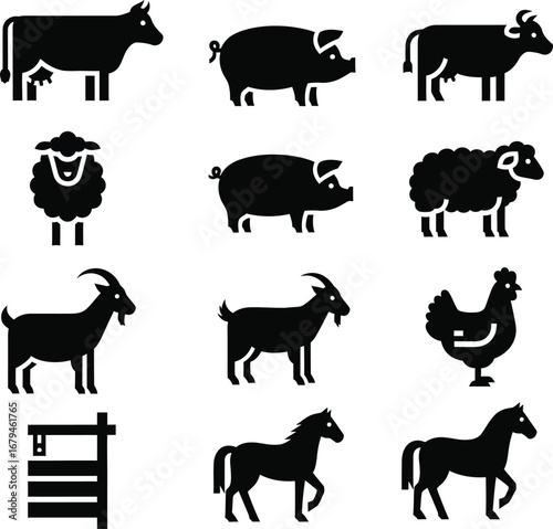 Collection of search and rescue icons and symbols