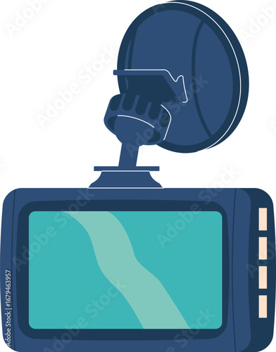 Car camcorder device vector illustration