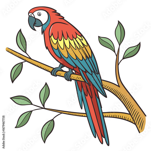 parrot on a branch
