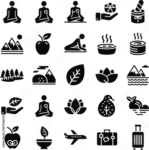 Collection of space exploration and sci fi icons