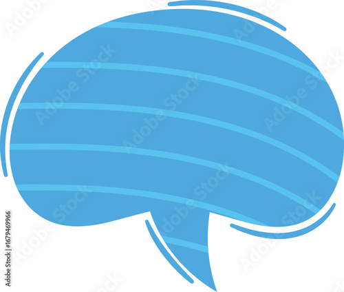 Comic blue dialog bubble frame