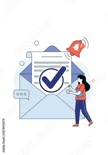 Confirmation of successful email delivery and notification alert