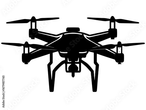 Modern Drone Silhouette Illustration