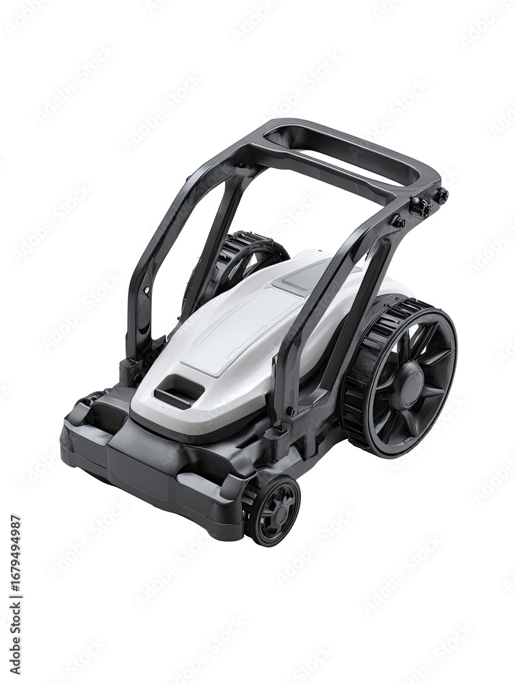 Fototapeta premium Autonomous lawn mower, compact design