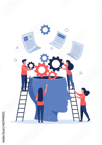 Teamwork and collaboration building mental models through cognitive processes and data analysis