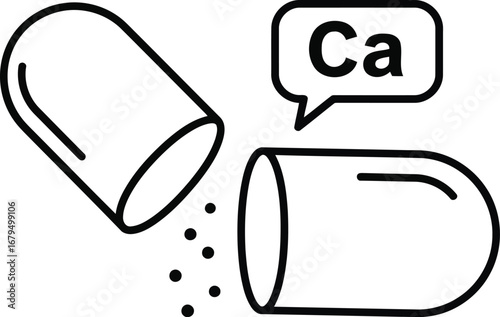 Calcium supplement capsule open health and nutrition