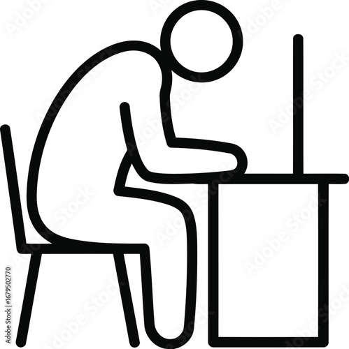Tired worker slumped at desk overworked concept