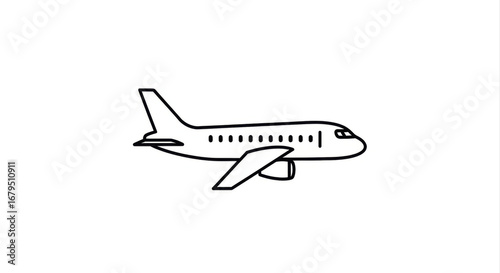 Wallpaper Mural Airplane Line Art Icon Travel Flight Symbol Torontodigital.ca