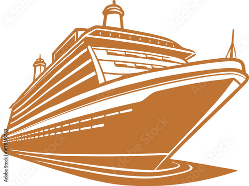 vector illustration of a ship
