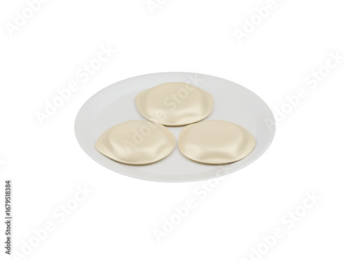 Pelmeni icon 3d illustration render