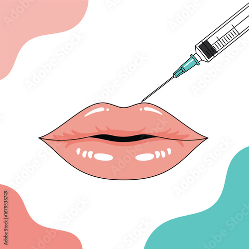 Lip filler injections for fuller lips cosmetic procedure