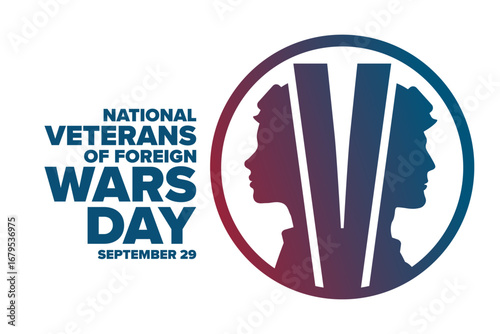 National Veterans Of Foreign Wars Day. VFW. September 29. Holiday concept. Template for background, banner, card, poster with text. Vector EPS10 illustration.