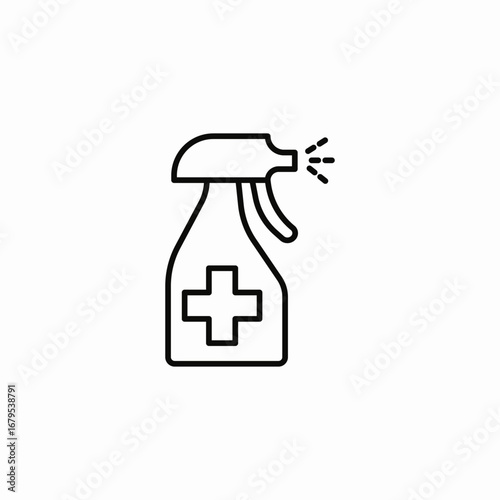 antiseptic spray icon sign vector