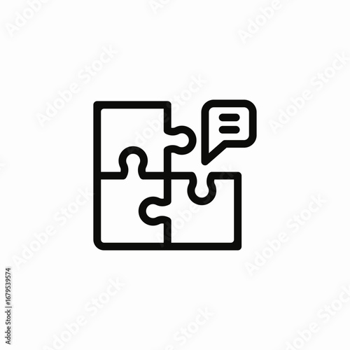 feedback puzzle icon sign vector