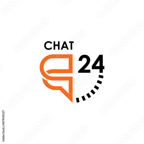 logo design for talk message with cute icon