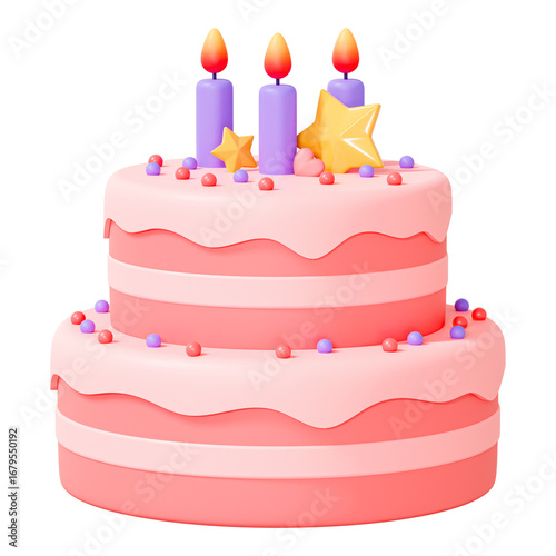 birthday cake with candles