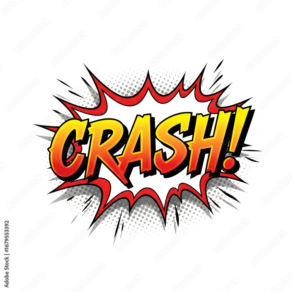 Obraz premium Crash comic book sound effect on