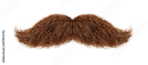 Mustache PNG Transparent Background, Brown Realistic Hair Moustache Isolated PNG