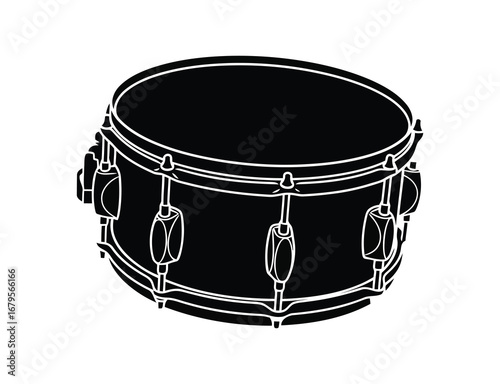 Illustration of a snare drum, a percussion instrument