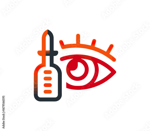 Eye drop icon graphic design