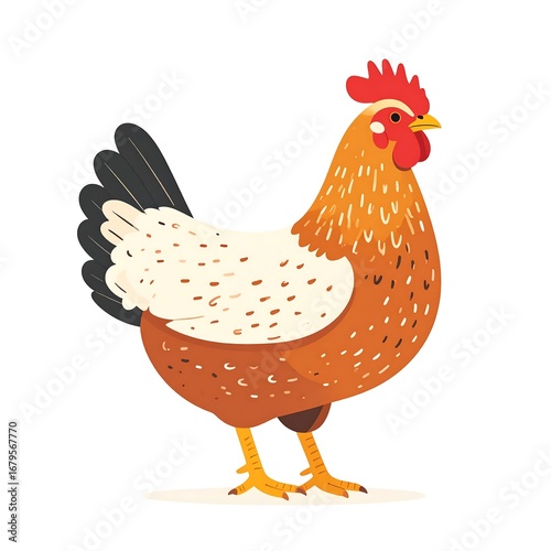 Cute cartoon hen