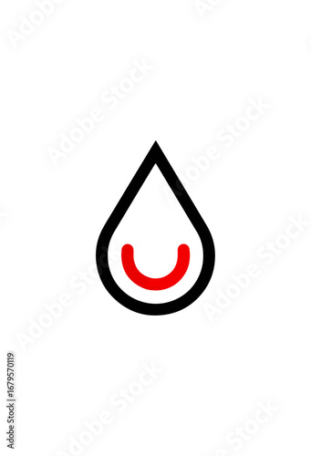 Water drop graphic design element