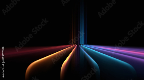 abstract colorful tech lines background