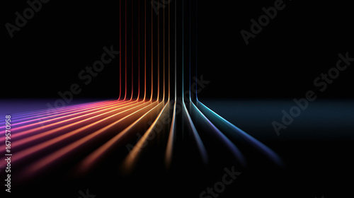 abstract colorful tech lines background