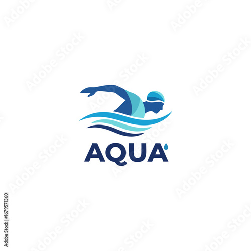sport logo vector swimming pools