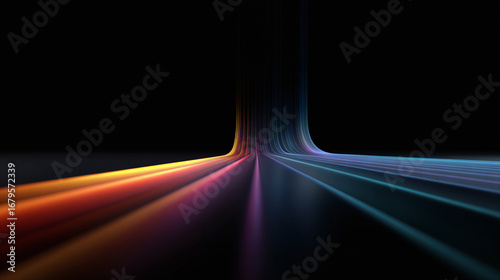 abstract colorful tech lines background