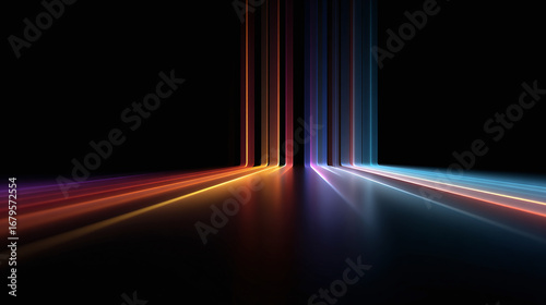 abstract colorful tech lines background